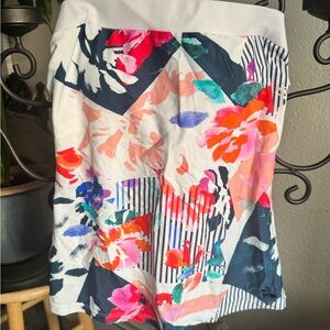 Hapari Multicolor Floral A-Line Skirt